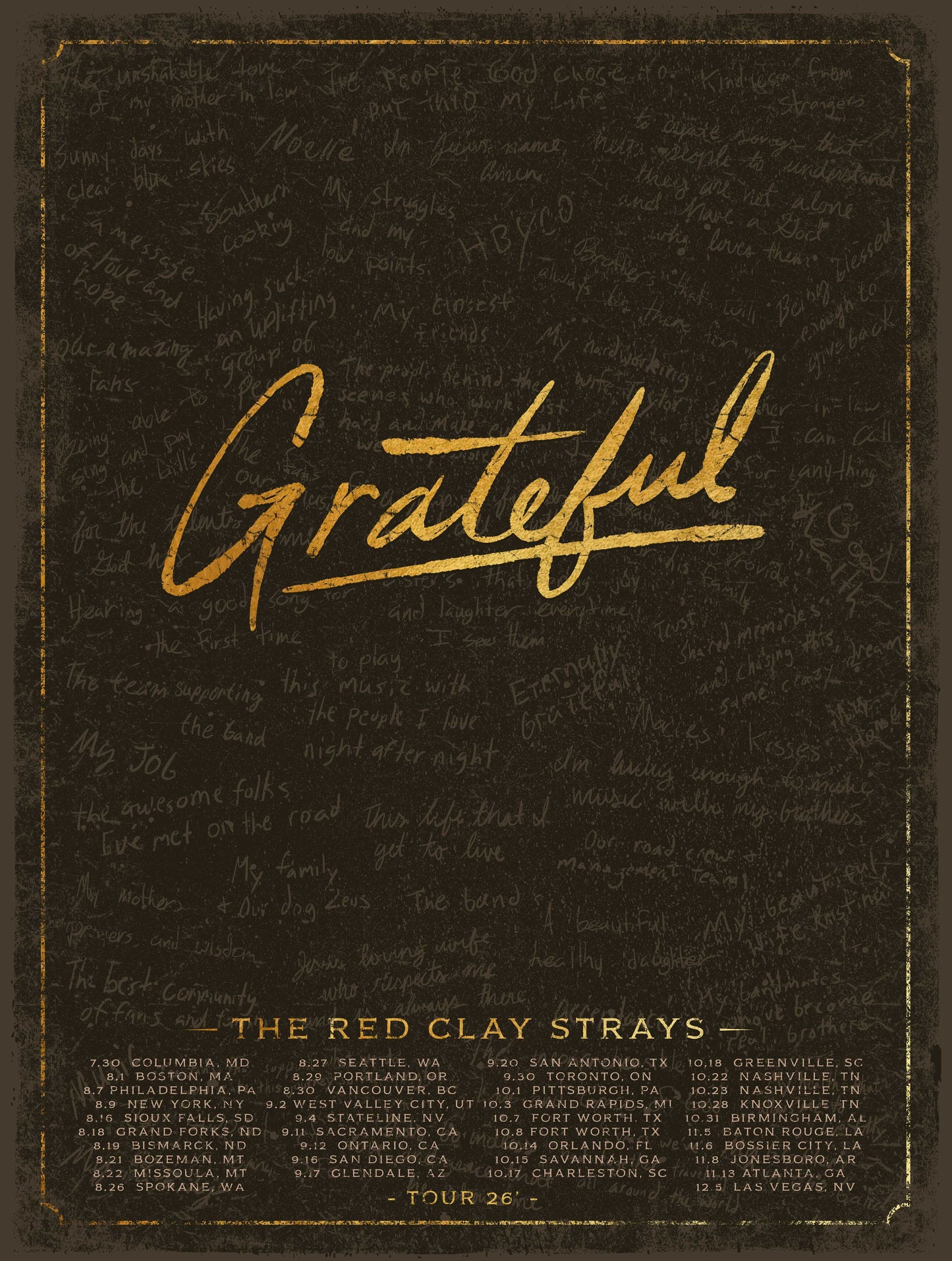 F7 | RED CLAY STRAYS | GRATEFUL | TOUR