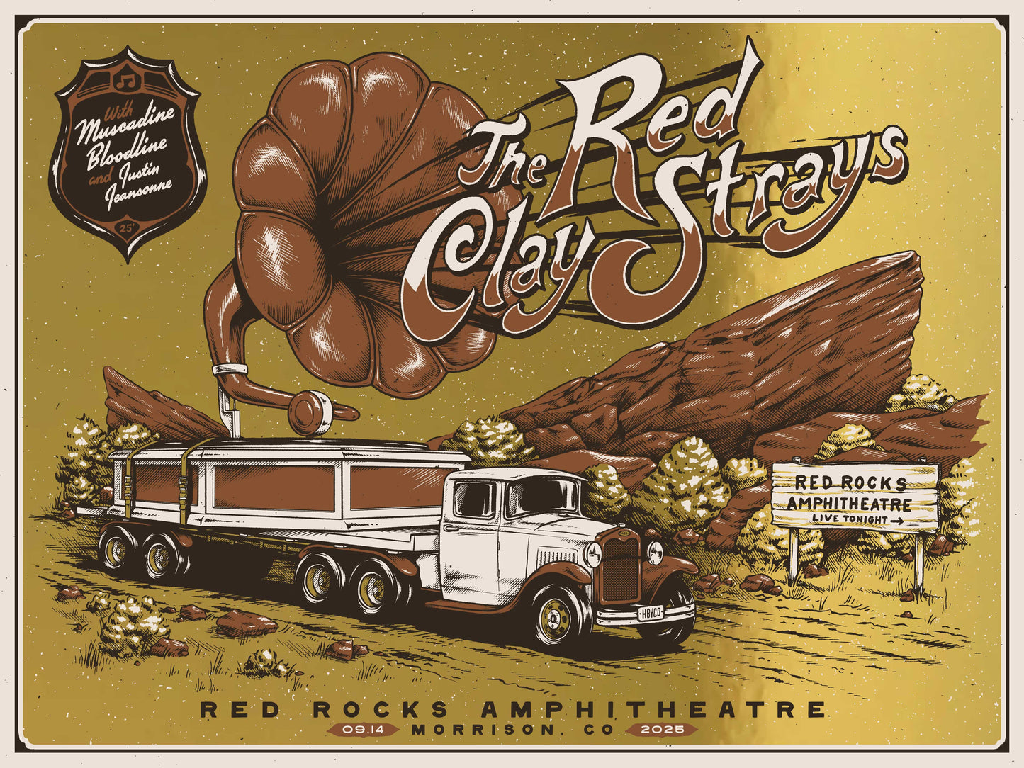 D44 | RED CLAY STRAYS | RED ROCKS | 24k GOLD COMMEMORATIVE | 1DIAMOND