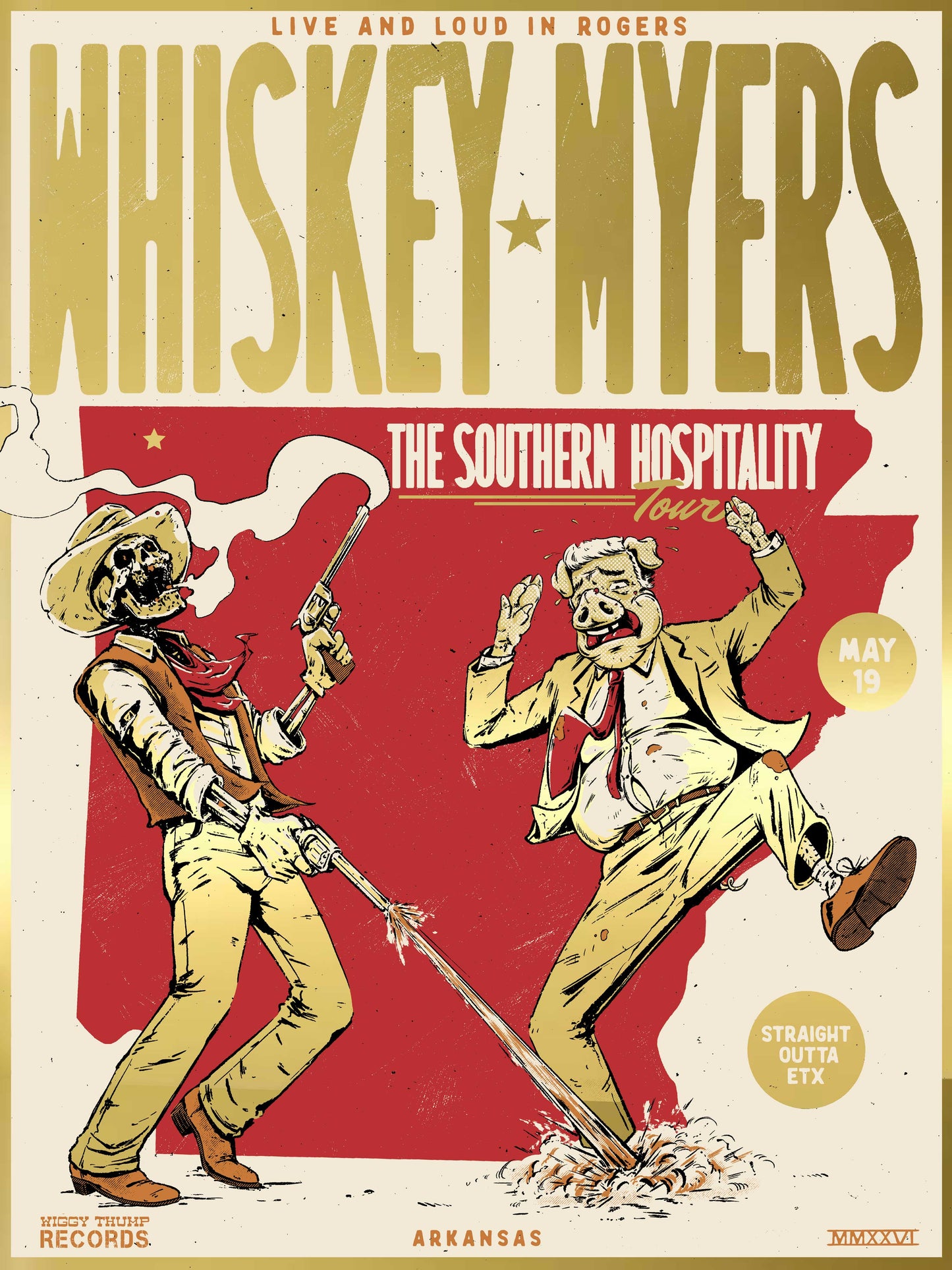 F11 | WHISKEY MYERS | ROGERS AR | 24K GOLD | 3DIAMOND