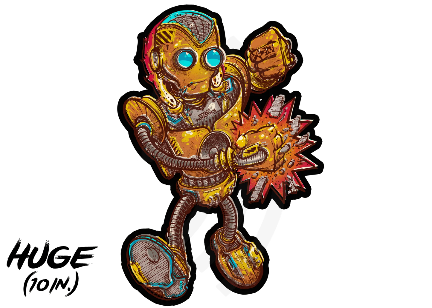 C12 | Whiskey Myers Whiskeybot Huge Sticker (10 In)