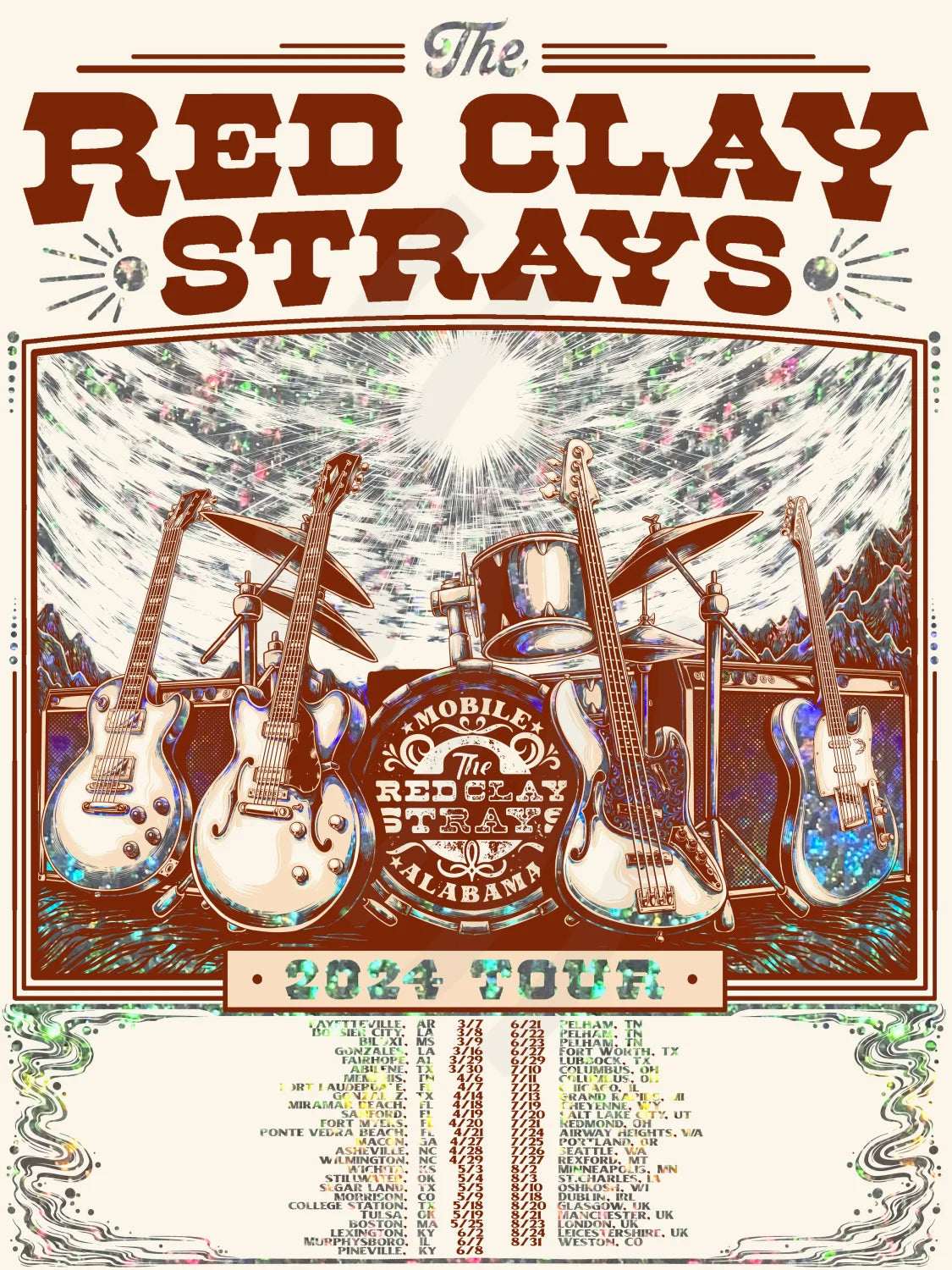 D14 | Red Clay Strays 2024 Tour Metallic Galaxy 3Diamond