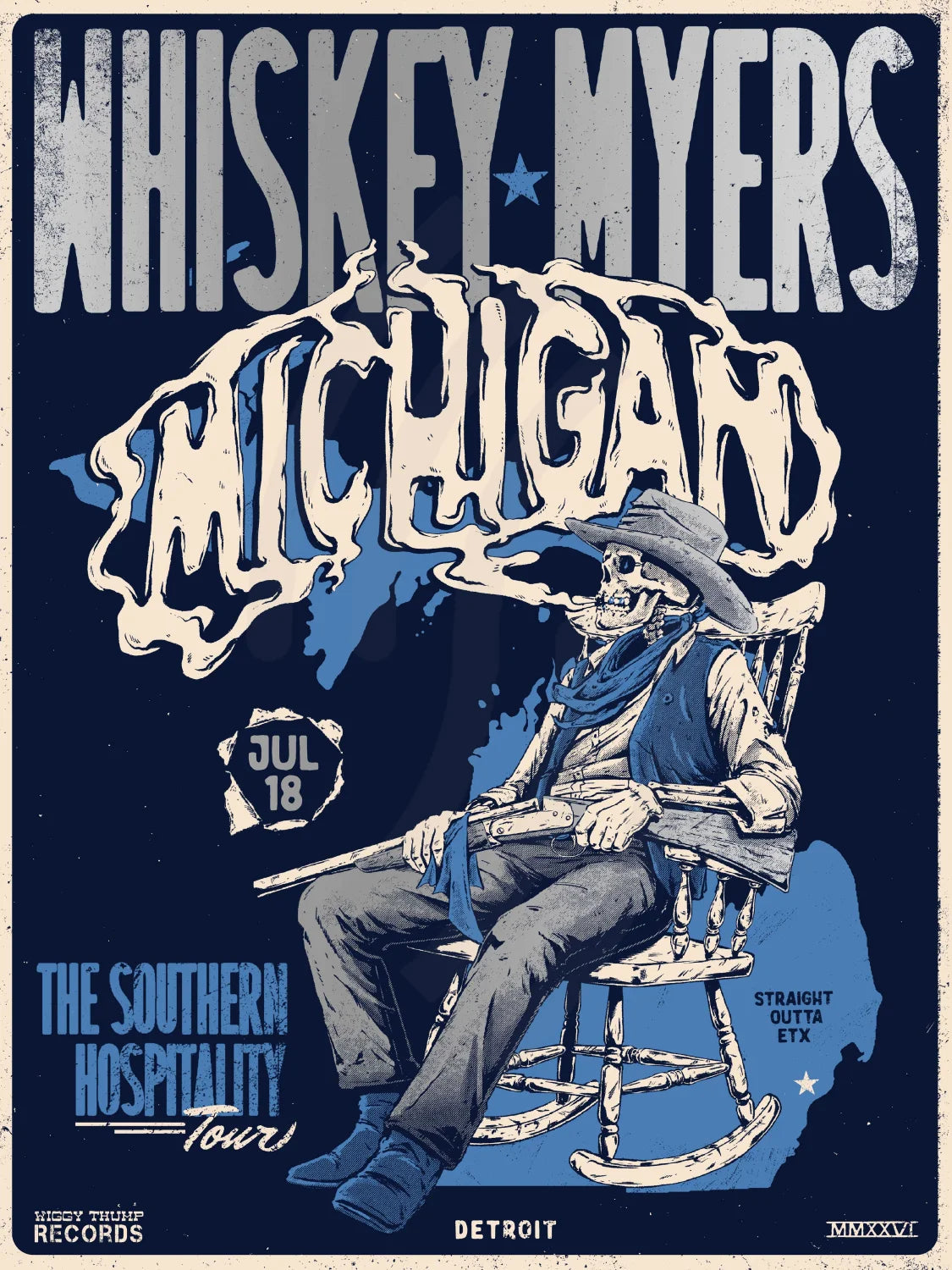 F33 | WHISKEY MYERS | DETROIT | BRUSHED STEEL | 3DIAMOND