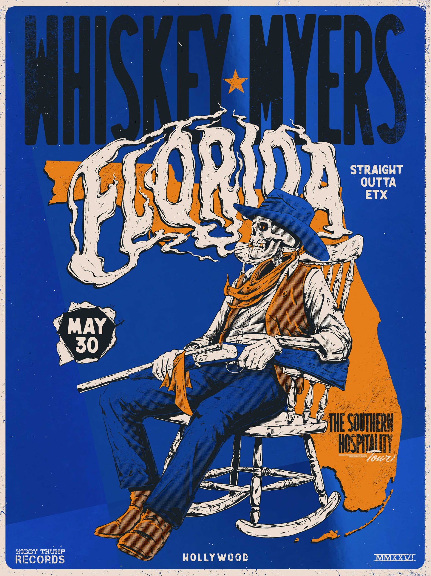 F17 | WHISKEY MYERS | HOLLYWOOD FL | BLUE MIRROR | 3DIAMOND