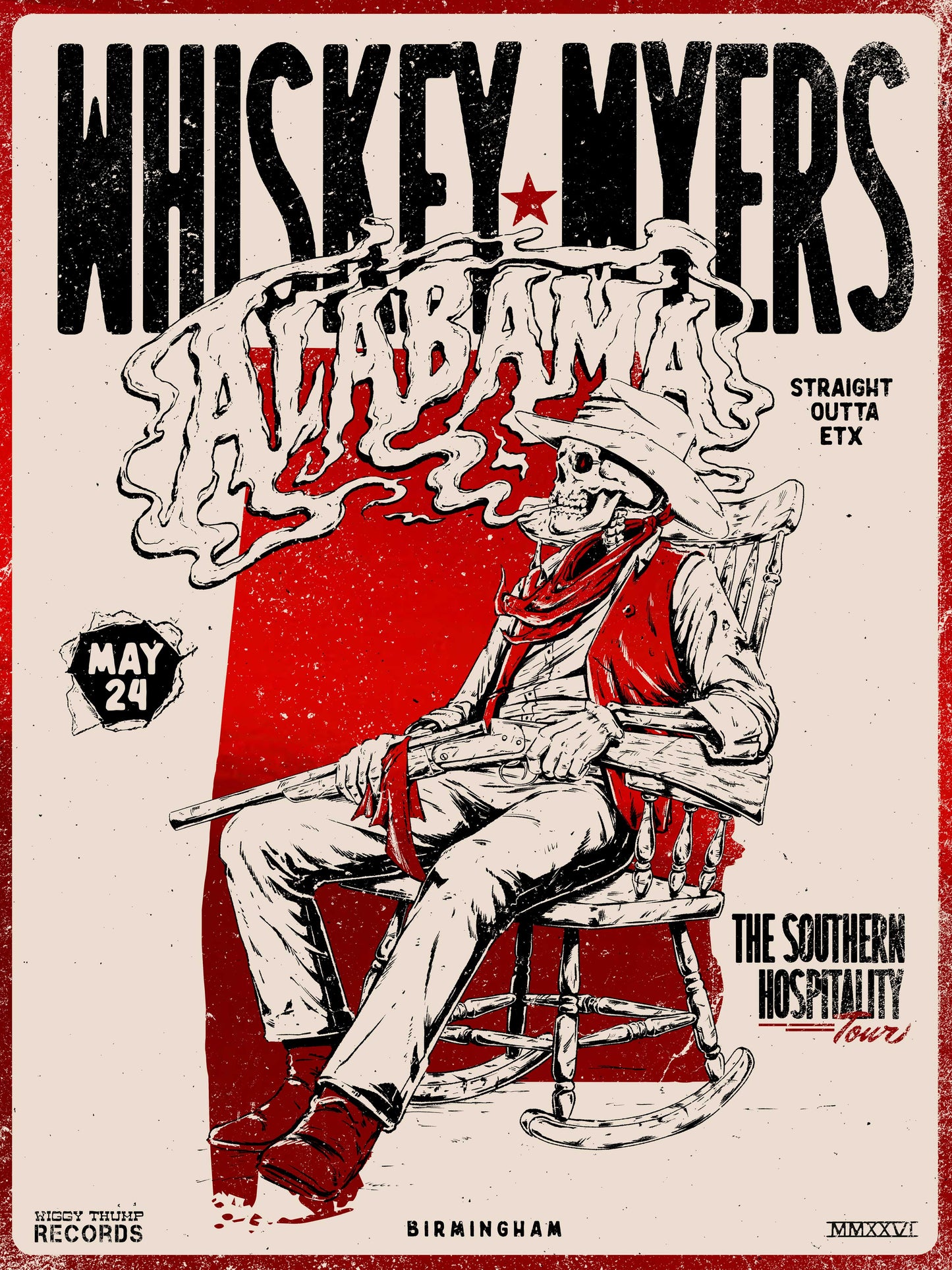 F14 | WHISKEY MYERS | BIRMINGHAM AL | RED MIRROR | 3DIAMOND