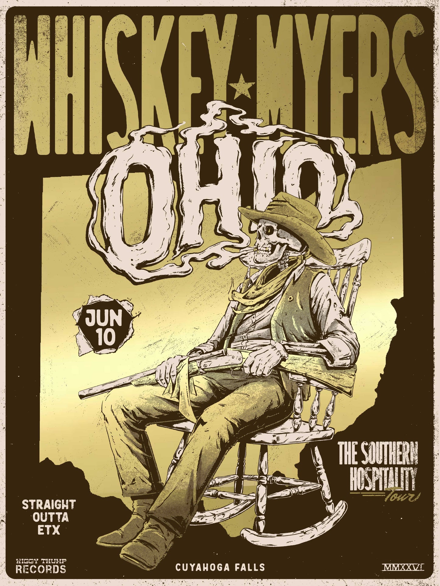 F24 | WHISKEY MYERS | CUYAHOGA FALLS OH | 24KGOLD | 3DIAMOND