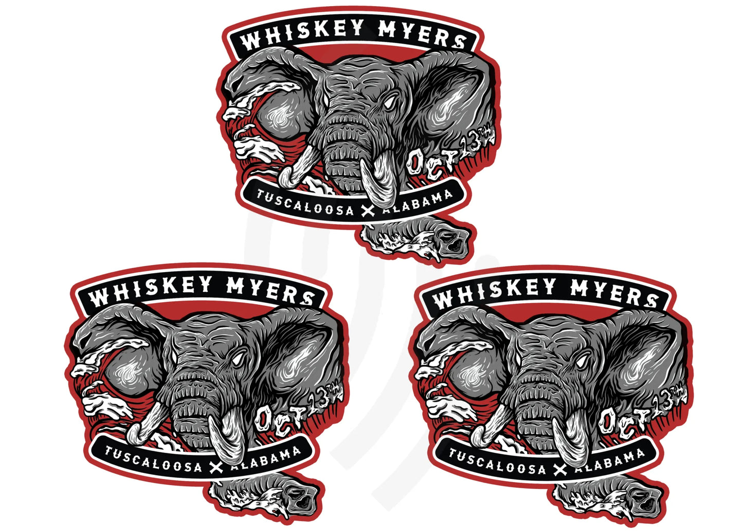 B13 | Whiskey Myers Bama Sticker Pack (3)
