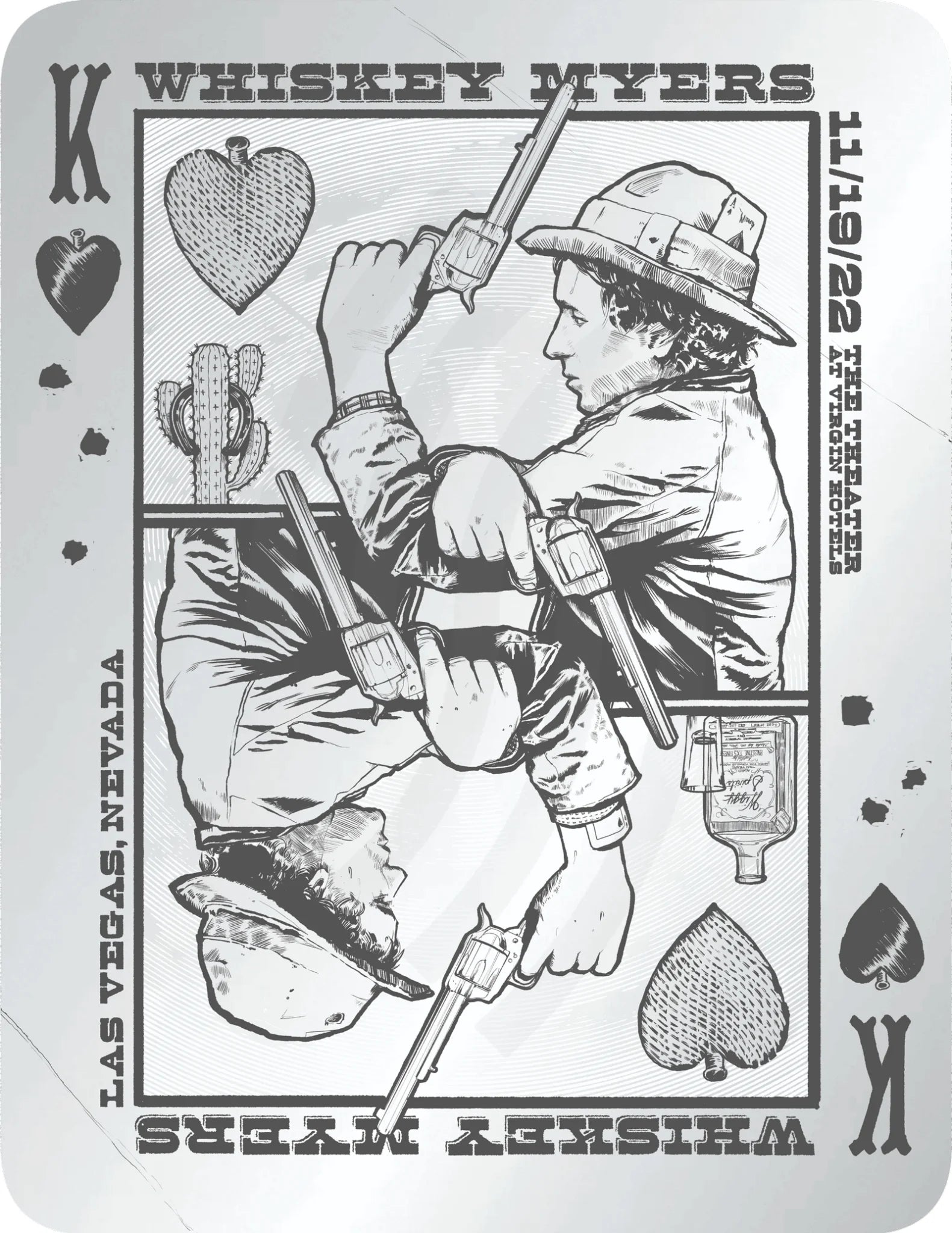 B17 | Whiskey Myers Las Vegas 2Diamond Charcoal & Silver