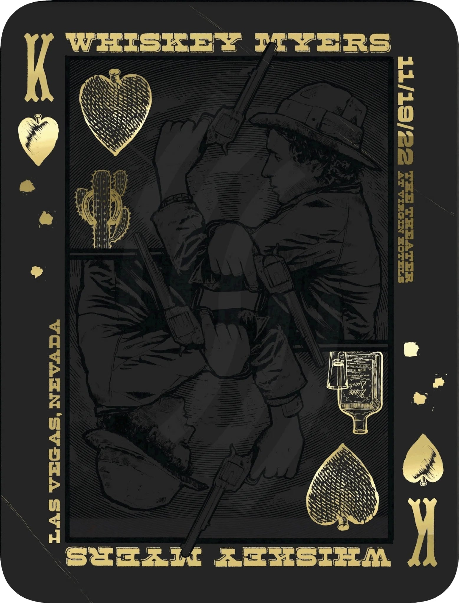 B17 | Whiskey Myers Las Vegas 3Diamond Stealth Black & Gold