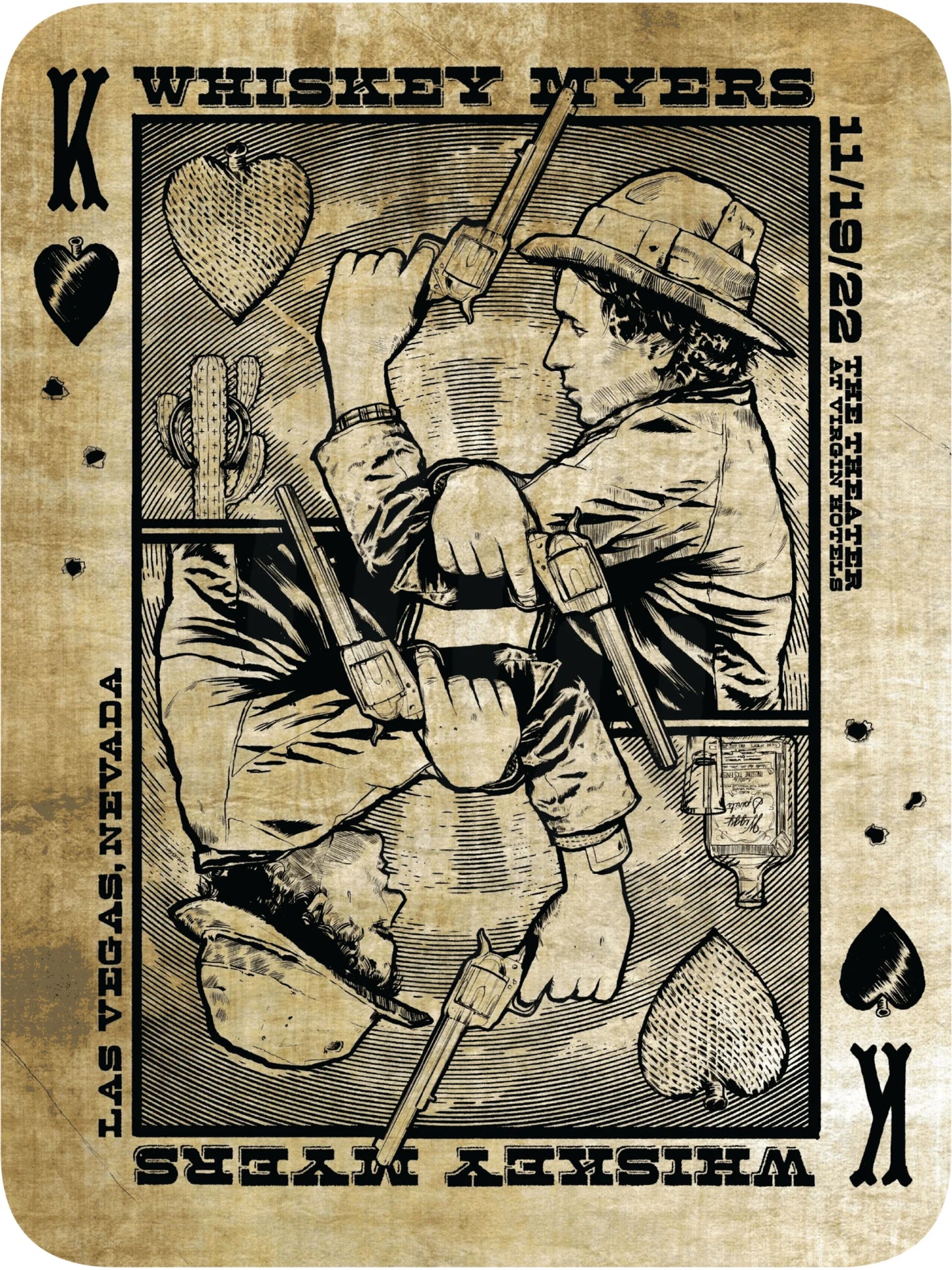 B17 | Whiskey Myers Las Vegas 4Diamond Card Double Sided