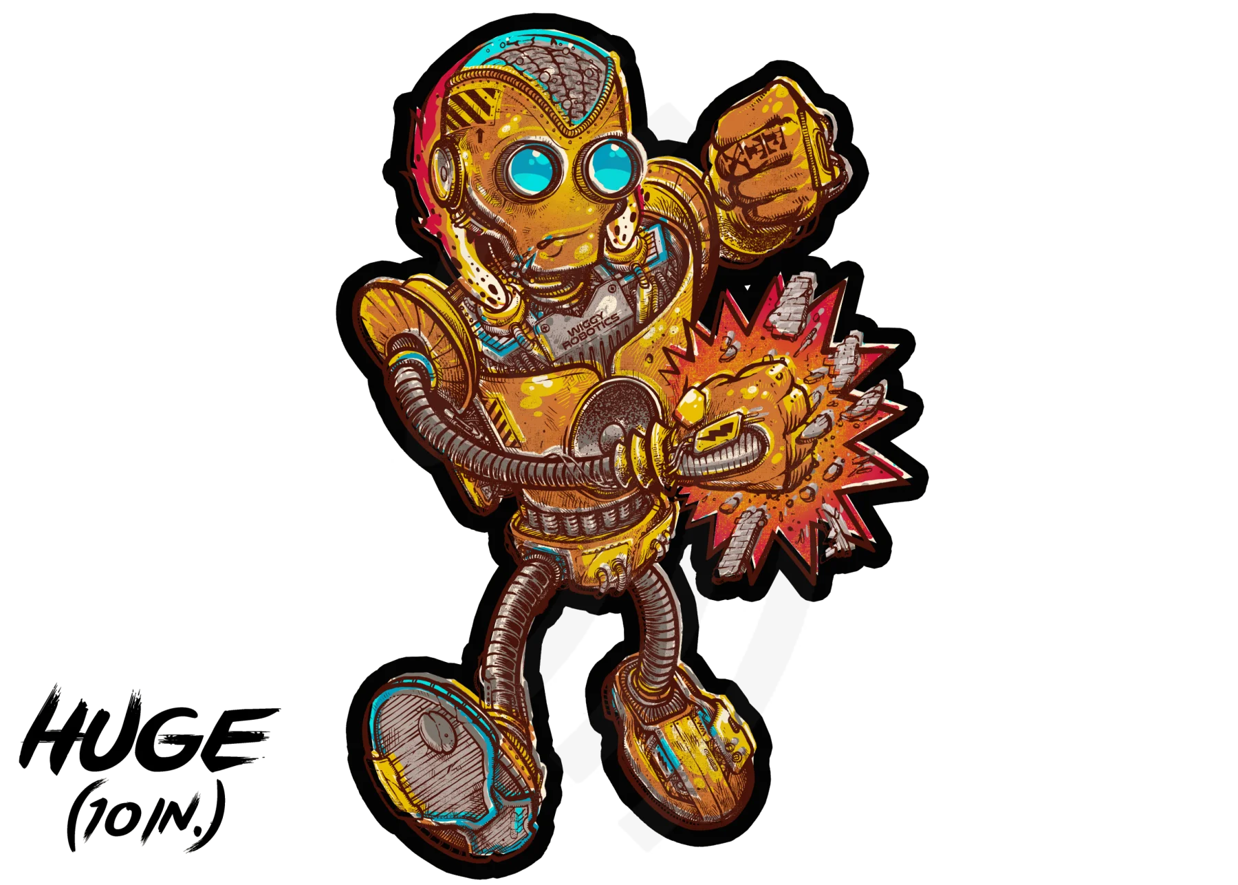 C12 | Whiskey Myers Whiskeybot Huge Sticker (10 In)