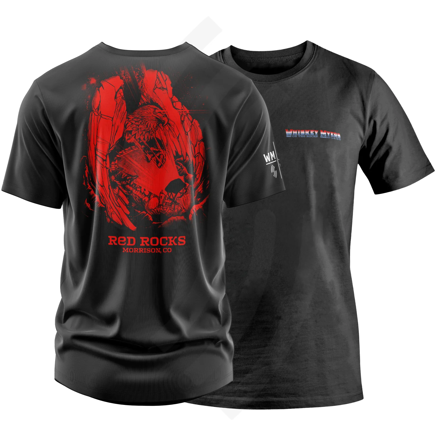 C17 | Whiskey Myers On The Rocks T-Shirt Left Chest