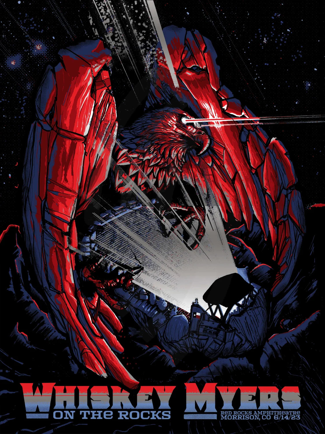 C17 | Whiskey Myers Red Rocks 1Diamond Night 1 Beer Mirror