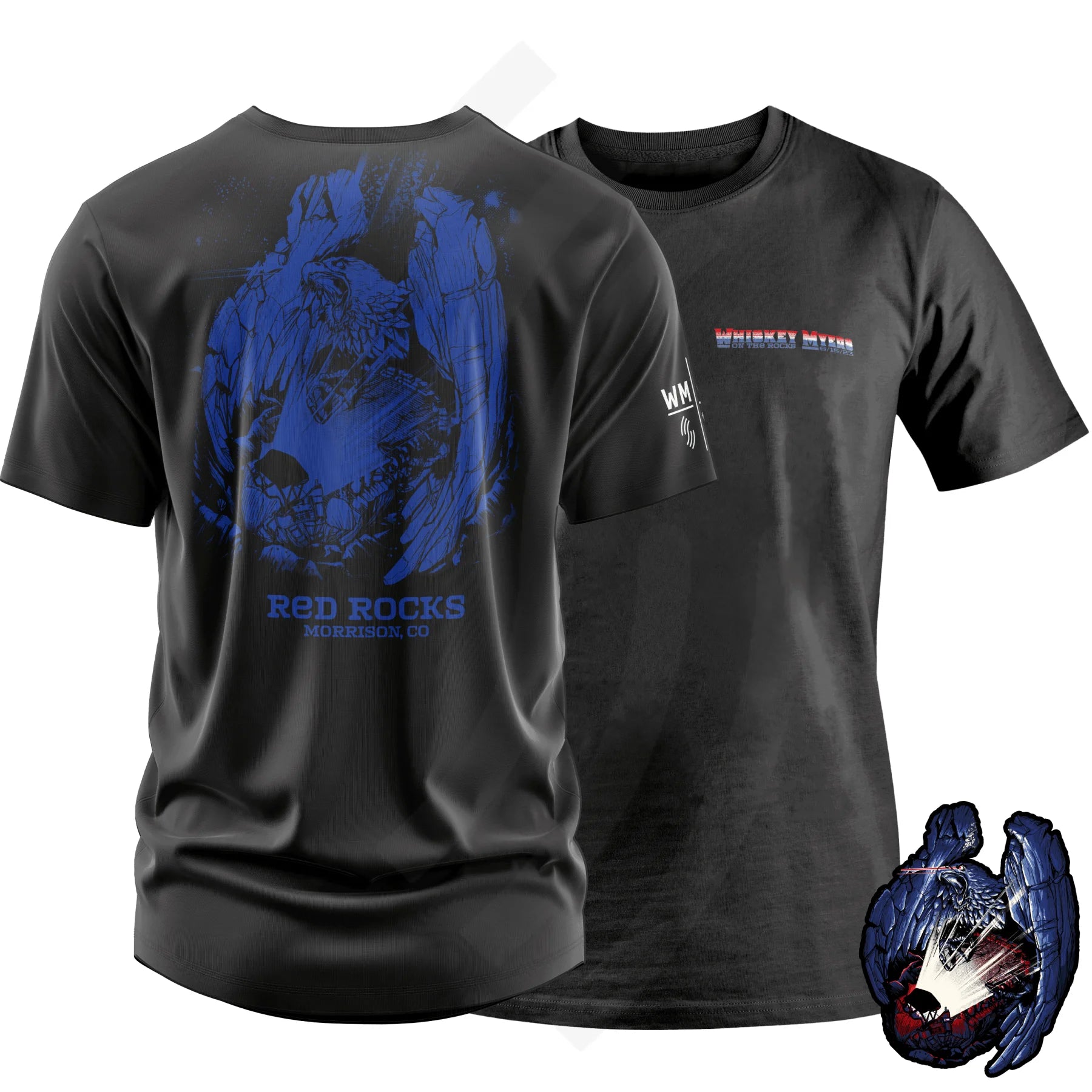 C18 | Whiskey Myers On The Rocks T-Shirt Left Chest