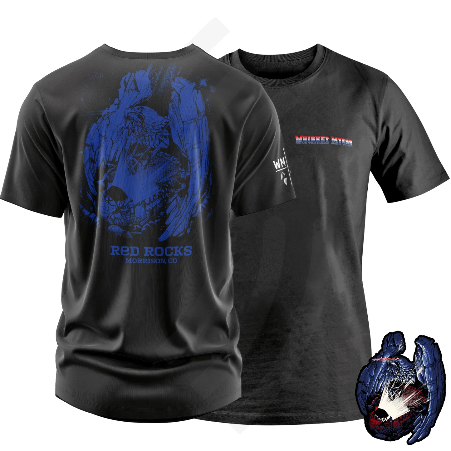 C18 | Whiskey Myers On The Rocks T-Shirt Left Chest