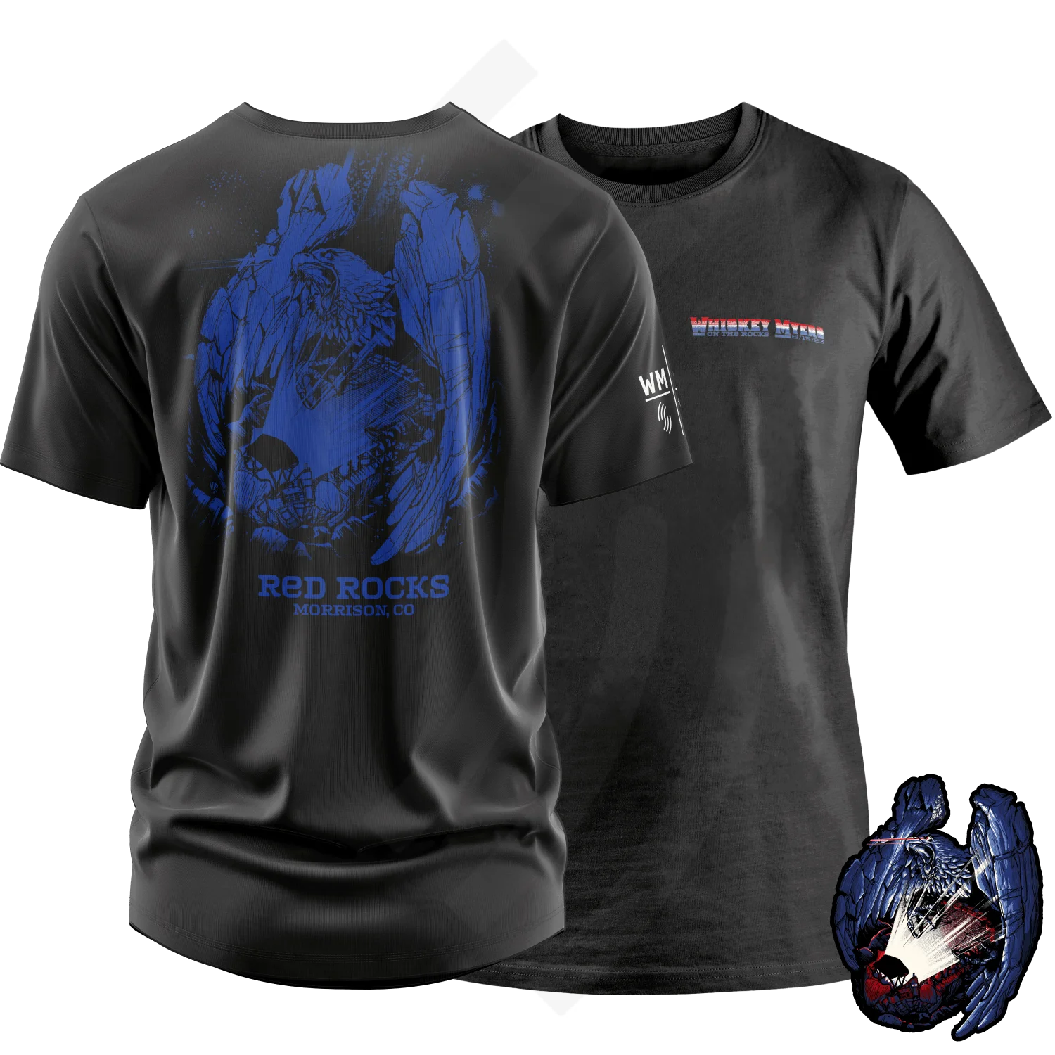 C18 | Whiskey Myers On The Rocks T-Shirt Left Chest