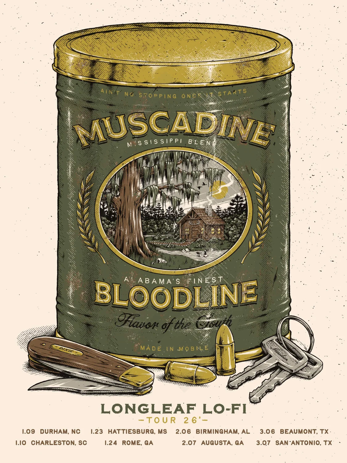 F1 | MUSCADINE BLOODLINE | LONGLEAF LO-FI | TOUR