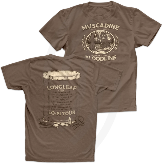 F1 | MUSCADINE BLOODLINE | LONGLEAF LO-FI | TOUR T-SHIRT | ESPRESSO