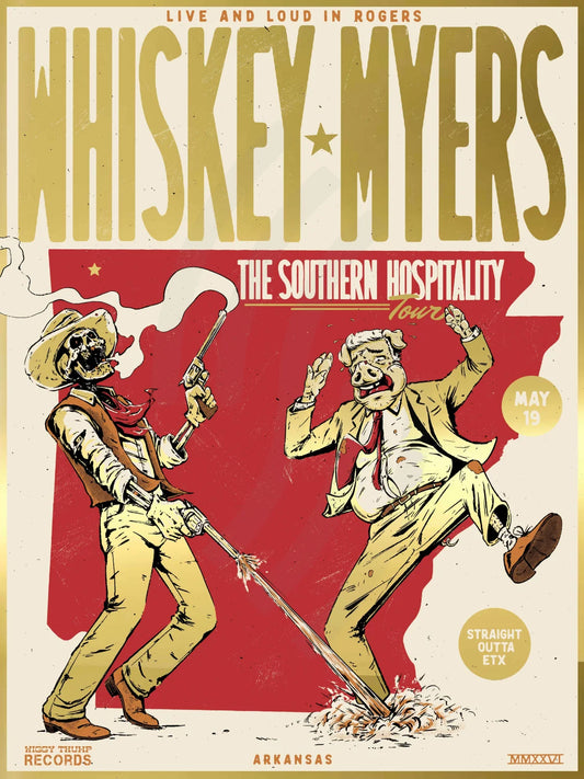 F11 | WHISKEY MYERS | ROGERS AR | 24K GOLD | 3DIAMOND