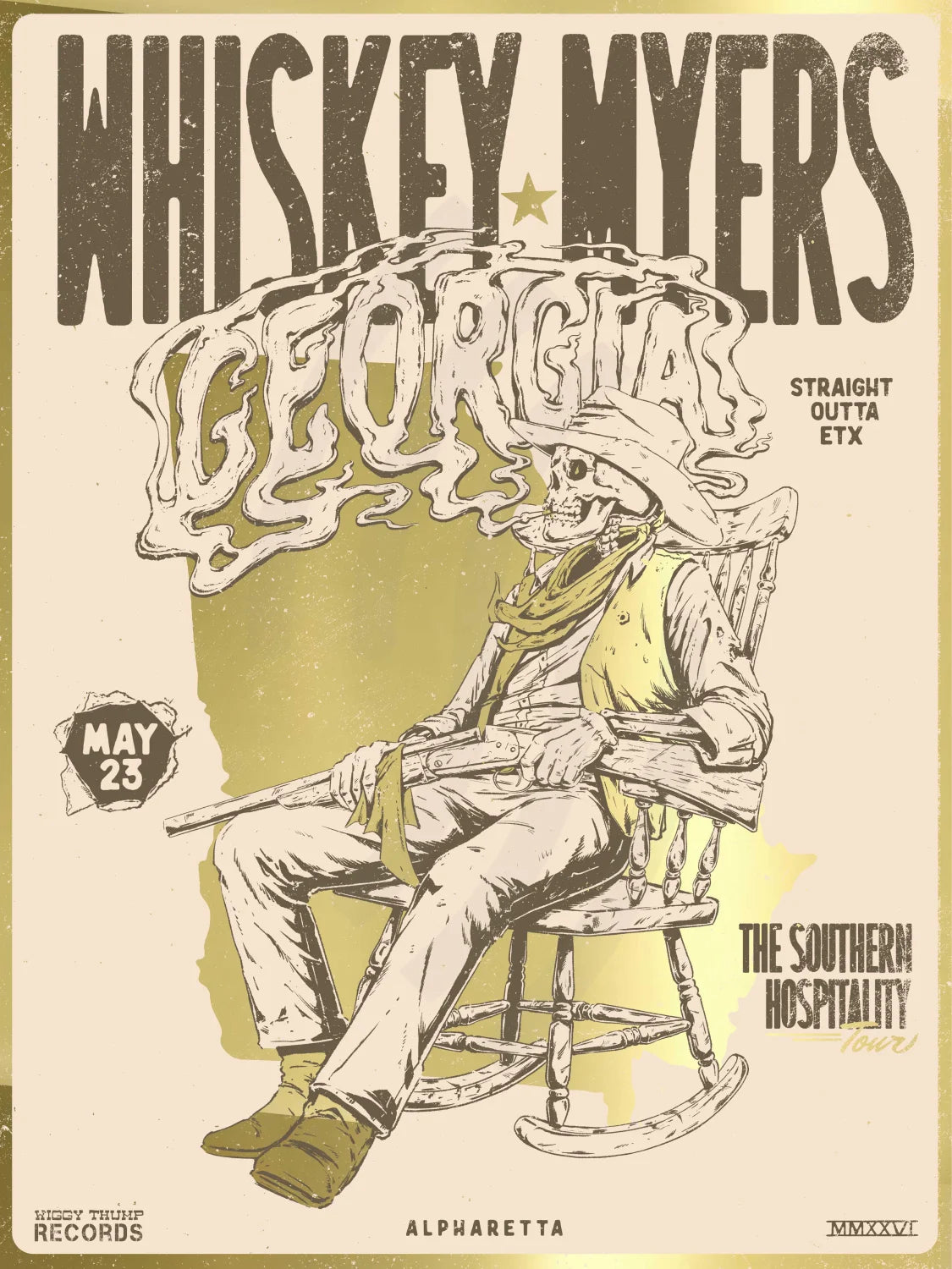 F13 | WHISKEY MYERS | ALPHARETTA | 24K GOLD | 3DIAMOND