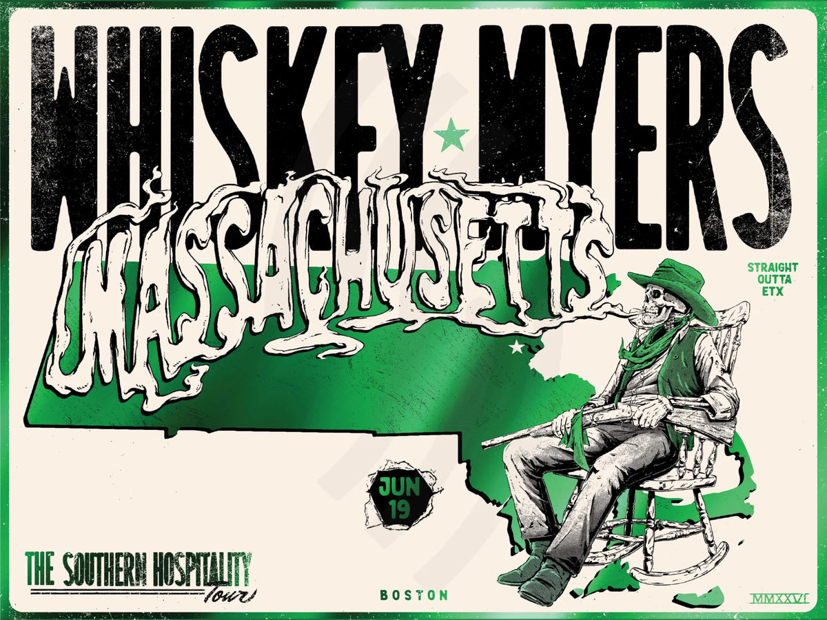 F30 | WHISKEY MYERS | BOSTON MA | GREEN MIRROR | 3DIAMOND