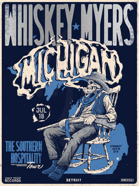 F33 | WHISKEY MYERS | DETROIT | BRUSHED STEEL | 3DIAMOND