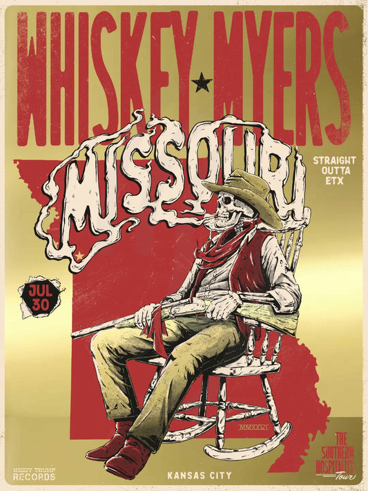 F39 | WHISKEY MYERS | KANSAS CITY | 24K GOLD | 3DIAMOND