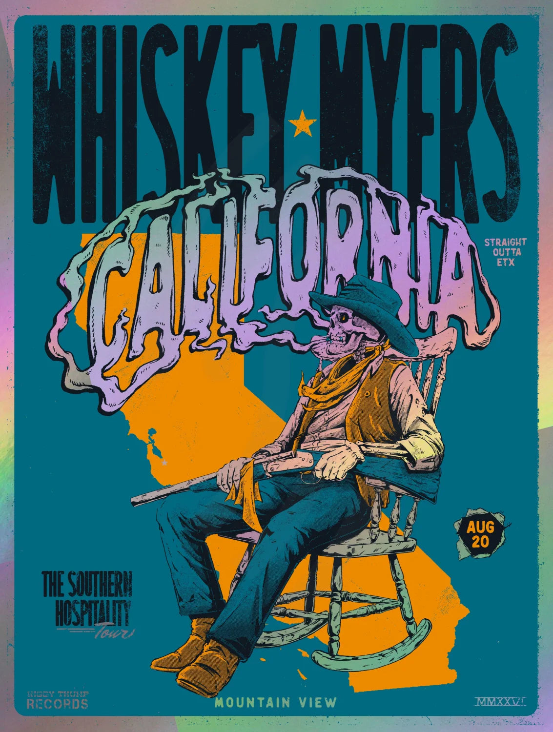 F54 | WHISKEY MYERS | MOUNTAIN VIEW CA | HOLO SHINE | 3DIAMOND