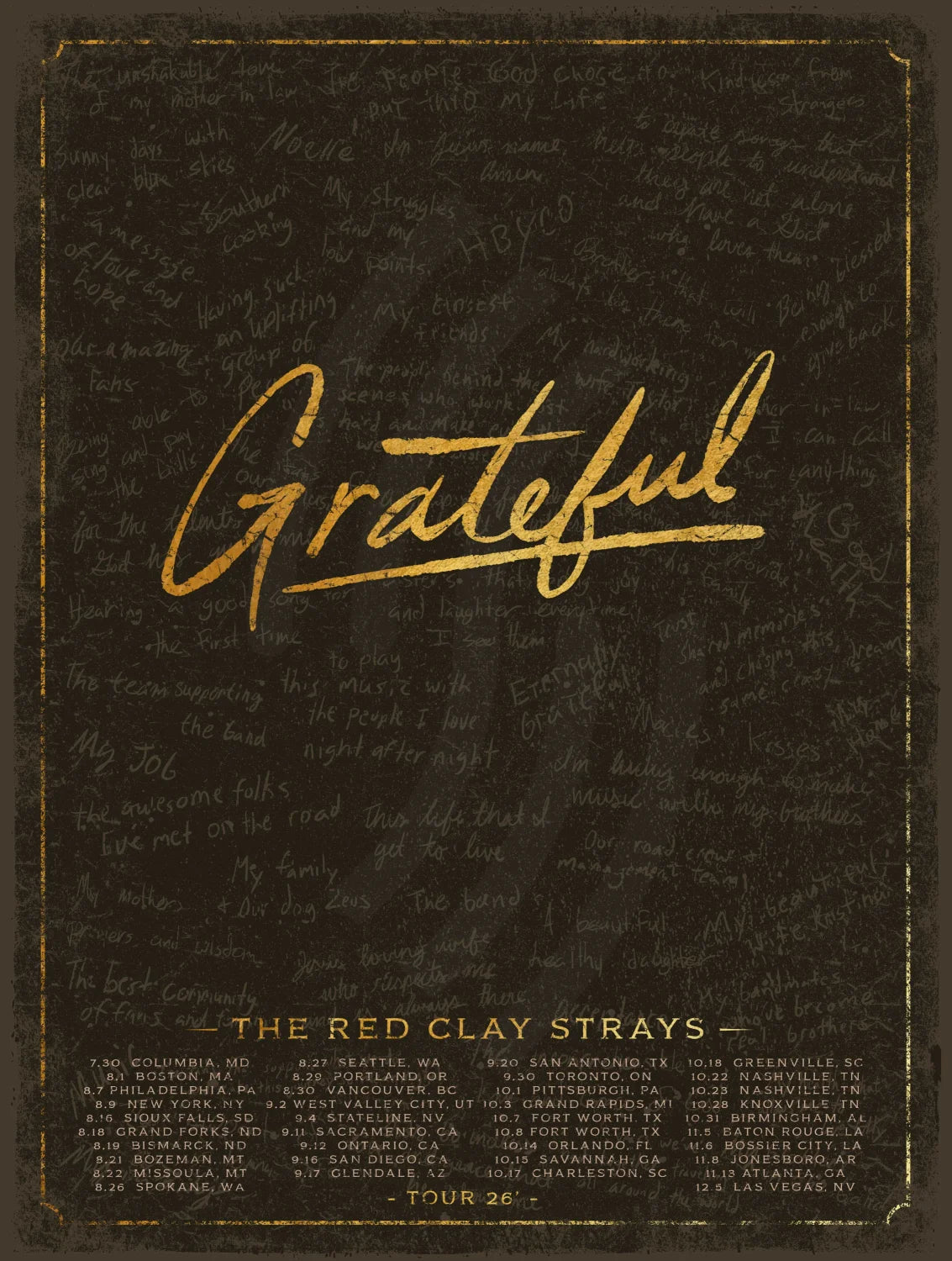 F7 | RED CLAY STRAYS | GRATEFUL | TOUR